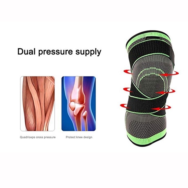 Premium Purpose 1 PCS Adjustable Knee Brace Non-Slip Compression Sleeve Fitness Basketball Hiking Cycling Support - Image 2