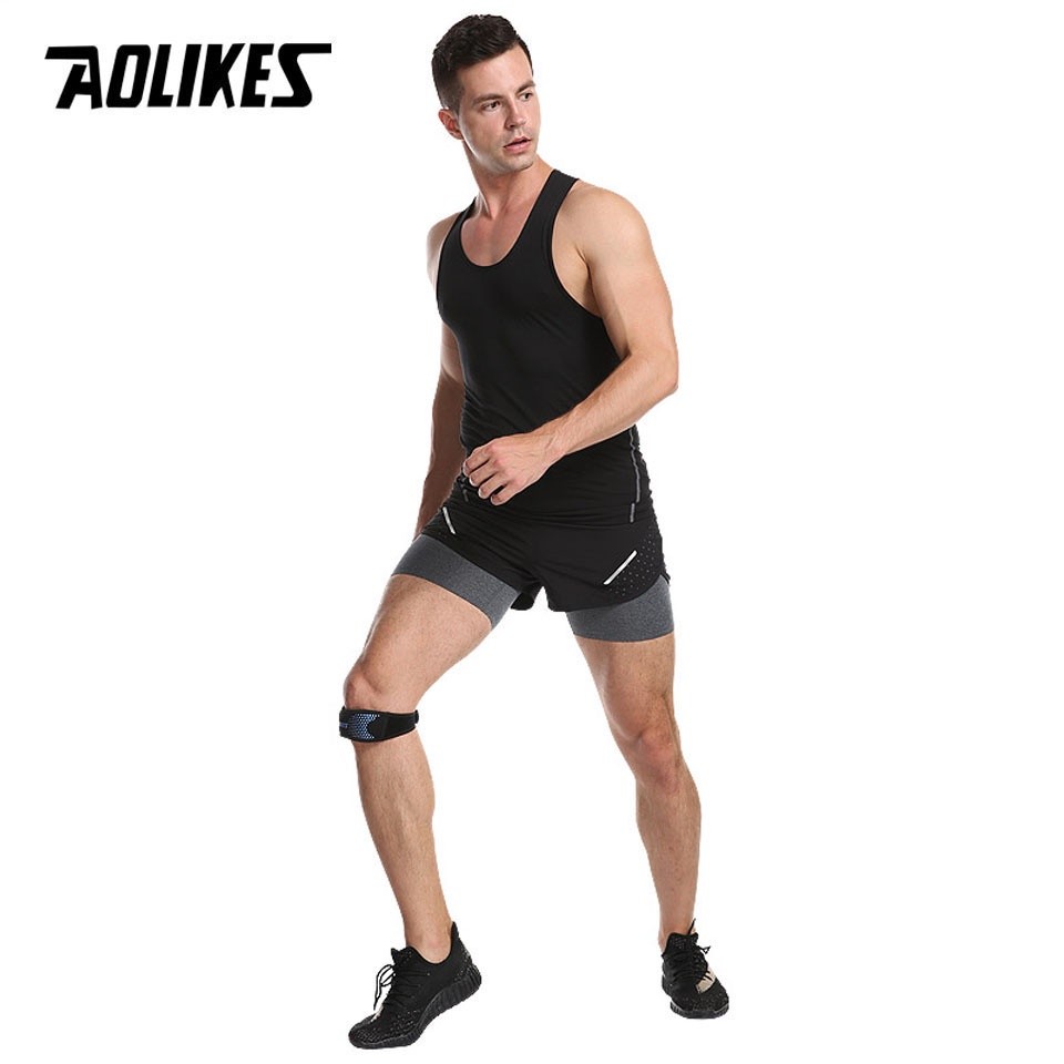 Durable Quality AOLIKES 1Pcs Adjustable Sport Knee Support Brace Patella Sleeve Wrap Cap Stabilizer Basketball Runnin... - Image 5