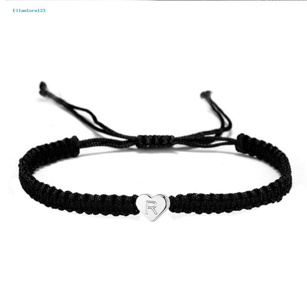 Versatile Must Ellastore123 Couple Bracelet Unisex Initial 26 Letters Jewelry Heart Shape Durable - Image 4
