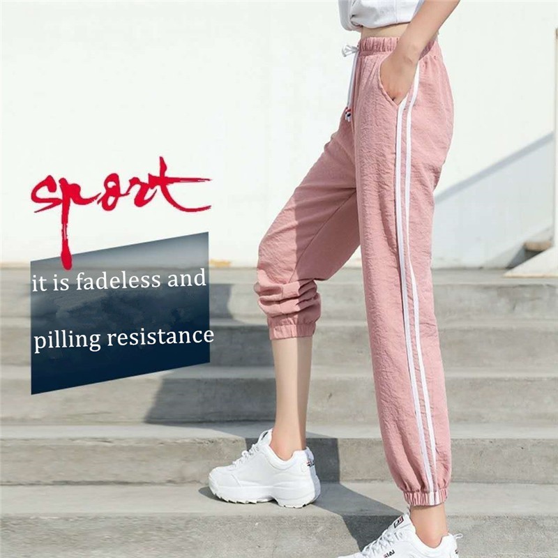 Essential Purpose U 7 C B S Y Women Casual Pants Loose Trousers Striped Side Female Sporting - Image 5