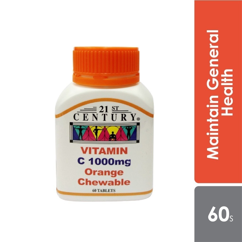 21st Century Vitamin C 1000mg Chewable (60 Tablet – Sokongan Imun)