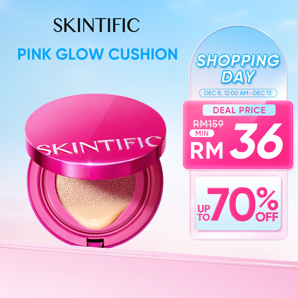 <NEW LAUNCH>SKINTIFIC Cover Perfect Pink Glow Cushion Healthy skin Flawless Radiance Ultra Glowy