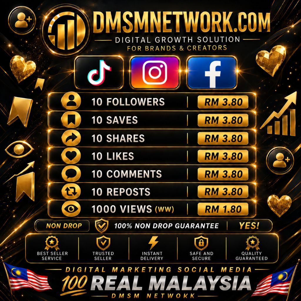 DMSM NETWORK Digital Growth Solution for Social Media Followers Likes Views Shares Malaysia