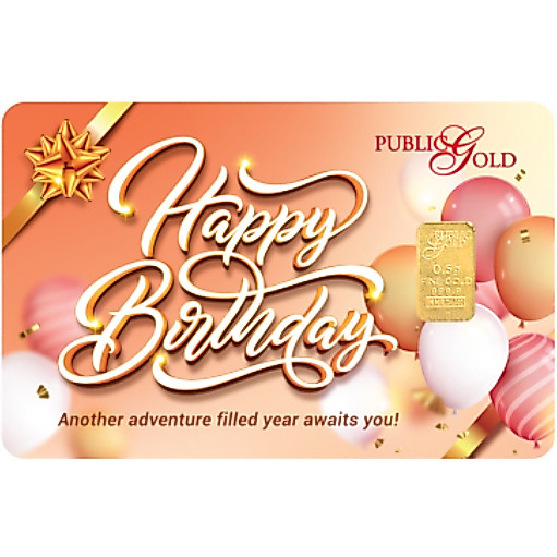 Free Shipping Public Gold Bullion Bar 0.5g (Au 999.9) - Happy Birthday&hellip;