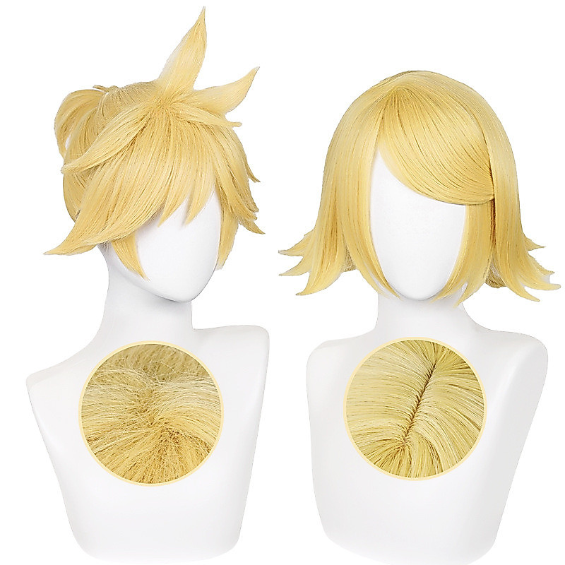 Snow Hatsune Mirror Sound Gemini Mirror Sound with Mirror Sound Bell Gemini Brother Sister COS Wig