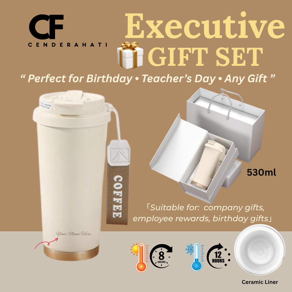 [Custom Thermos Mug] Name / Logo | Tumbler with Straw | Personalized Gift | Customised Gift | 保温杯 | Hadiah Korporat