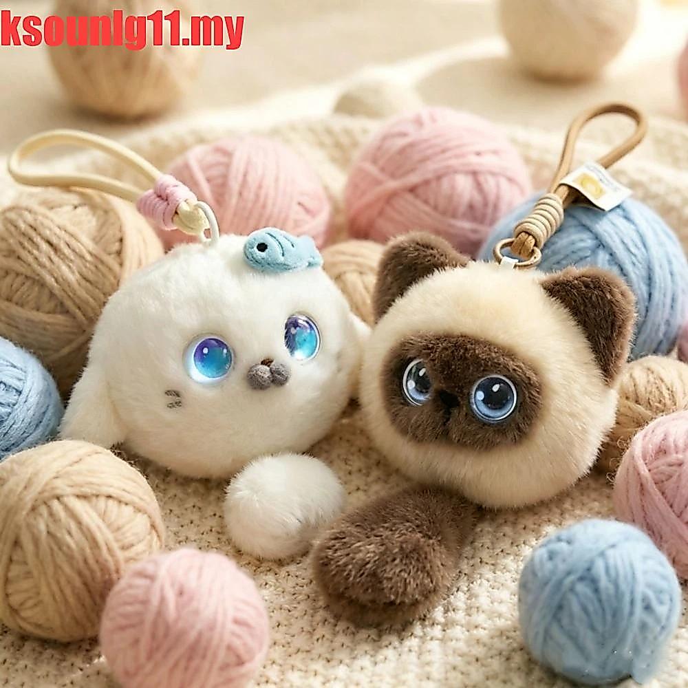 KSOUNLG11 AI Cat Plush Toy, AI Continuous Dialogue Intelligent Voice Communication AI Cat Spirit Pendant, Winking Interaction Personal Companion AI Companion Doll KeyChain