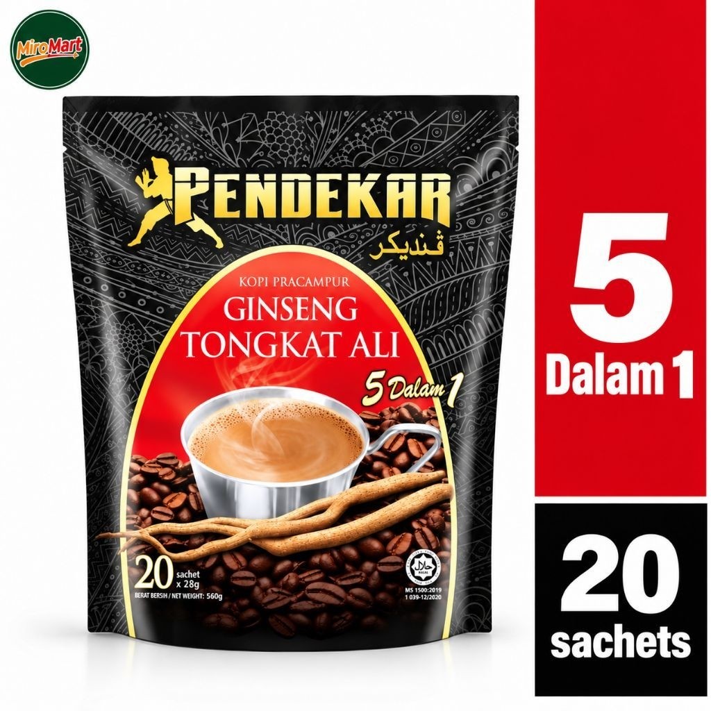 Kopi Pendekar Ginseng Tongkat Ali Pendekar Tongkat Ali 5in1