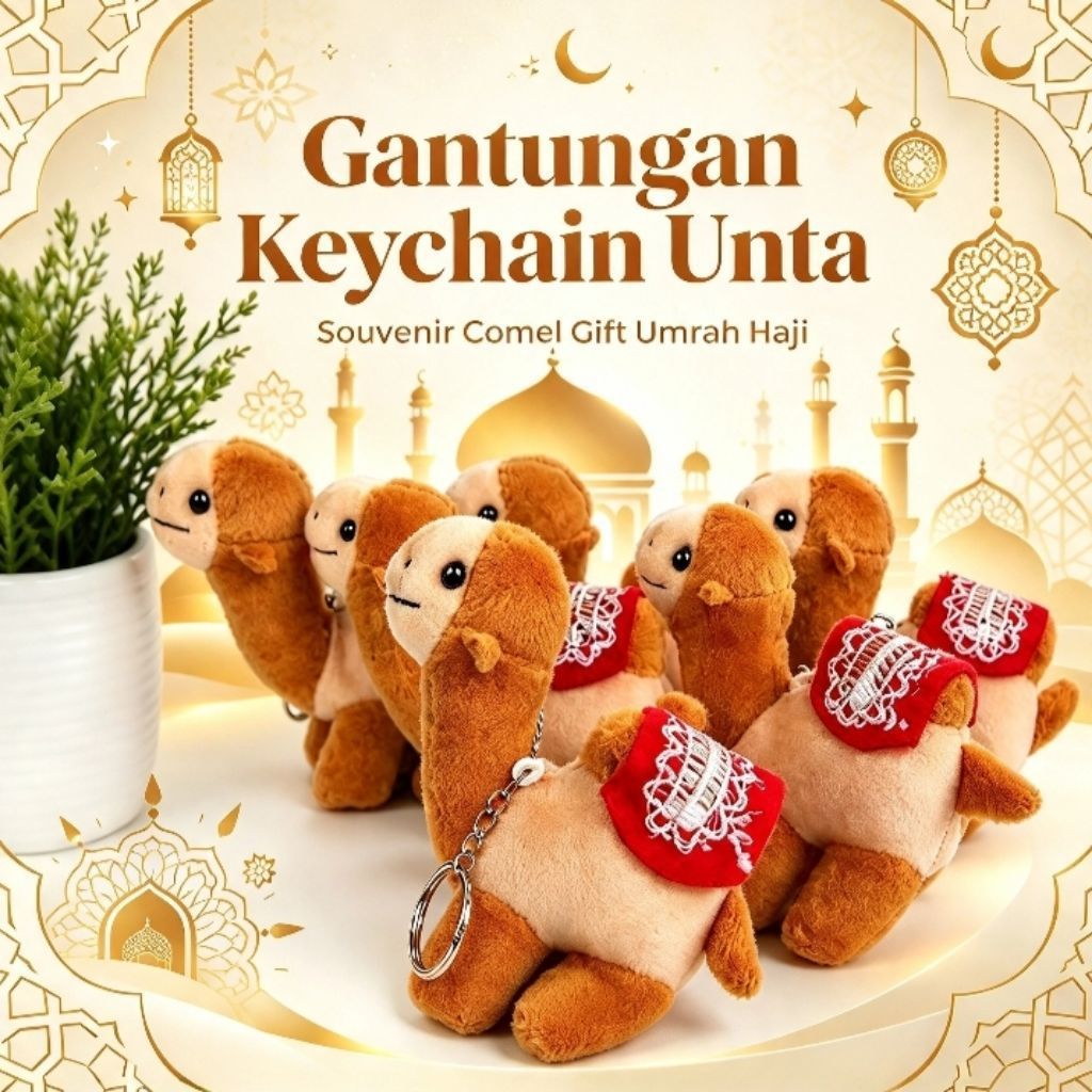 GANTUNGAN KEYCHAIN UNTA CAMEL DOLL KEYCHAIN SOUVENIR GIFT UMRAH HAJI