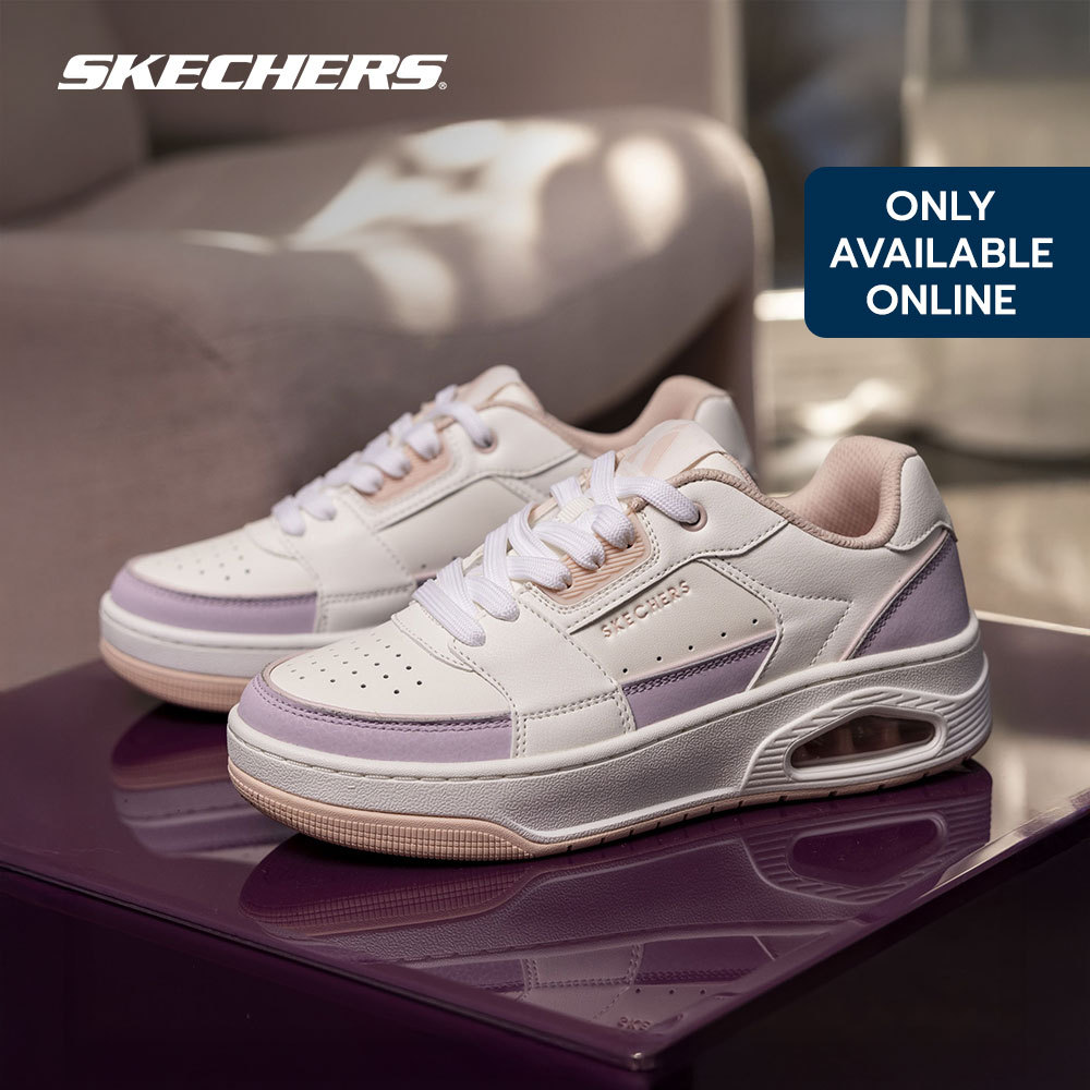Skechers Online Exclusive Women Street UNO Court Courted Style Shoes - 177710-WLVP Air-Cooled Memory Foam SALE