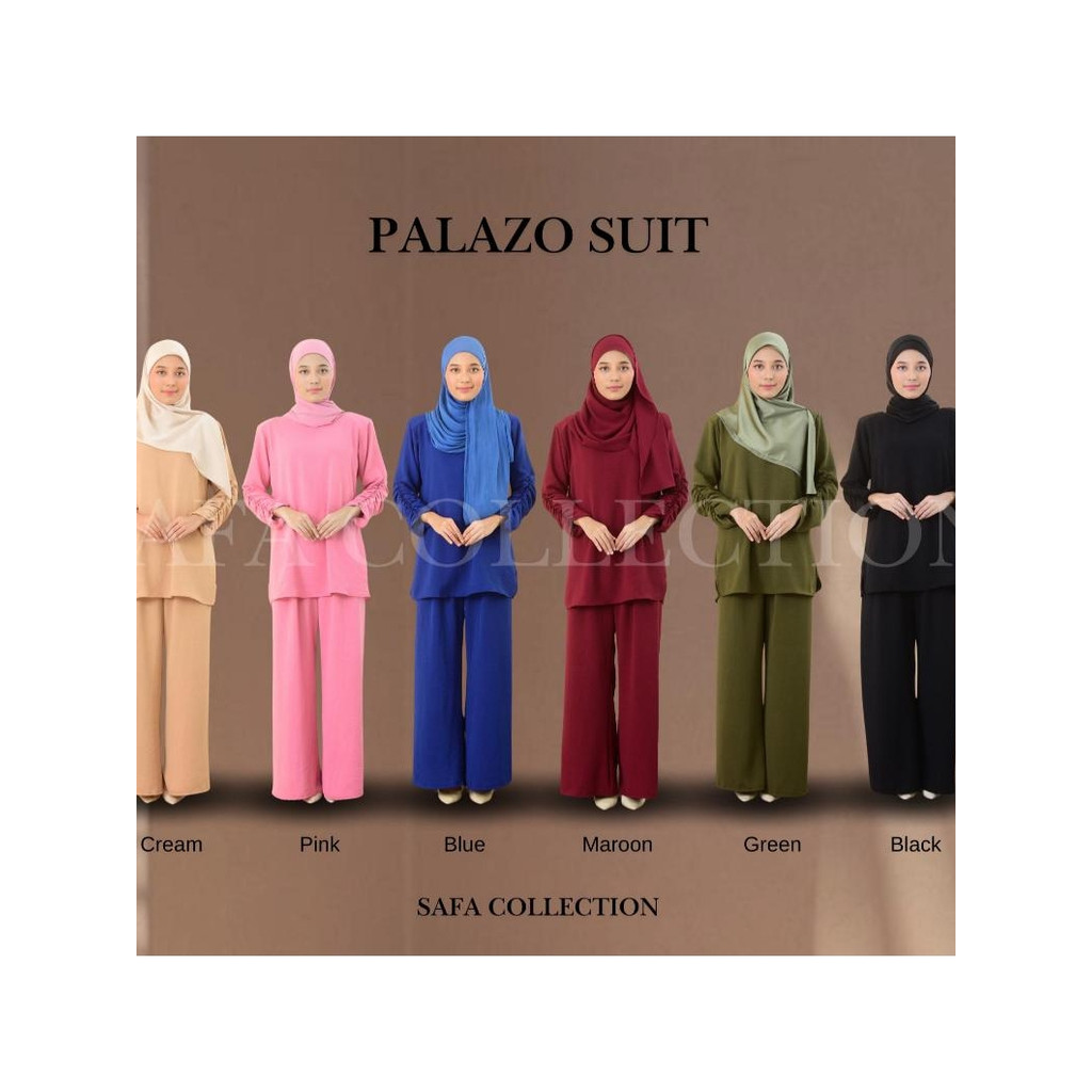 [BAJU RAYA 2026] BAJU + SELUAR LOOSE CUTTING CEY CREPE. NEW LOSSE CUTTING WOMEN CASUAL DRESS.