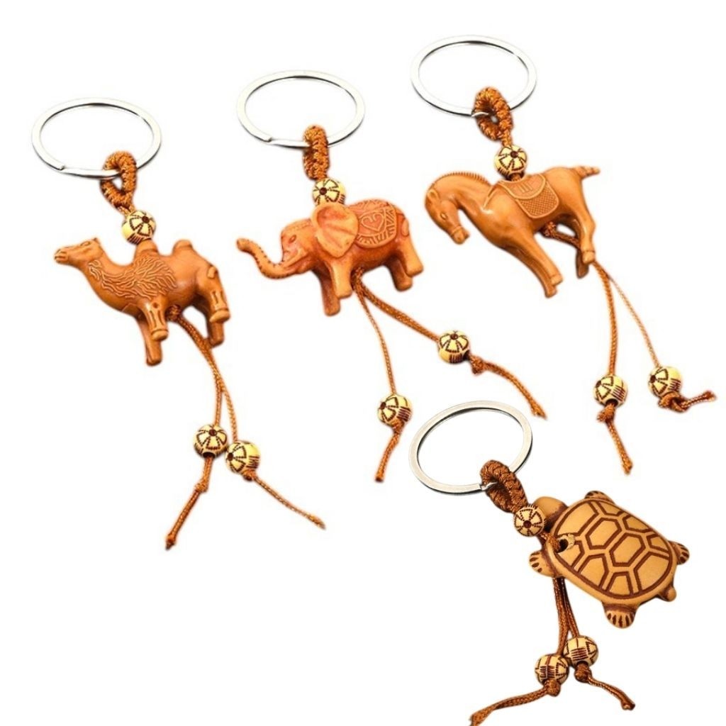 Keychain Elephant penyu kuda unta Creative  Accessories  Hot-Selling Creative 3D camel gajah