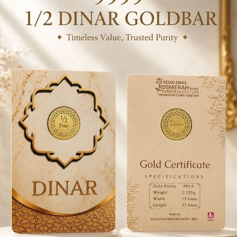 KEDAI EMAS ROSMERAH 999.9 GOLD BAR DINAR