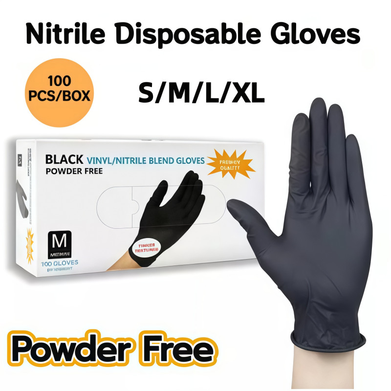 100pcs disposable high quality gloves nitrile sterile tattoo beauty body art gloves Disposable Protective Food Health