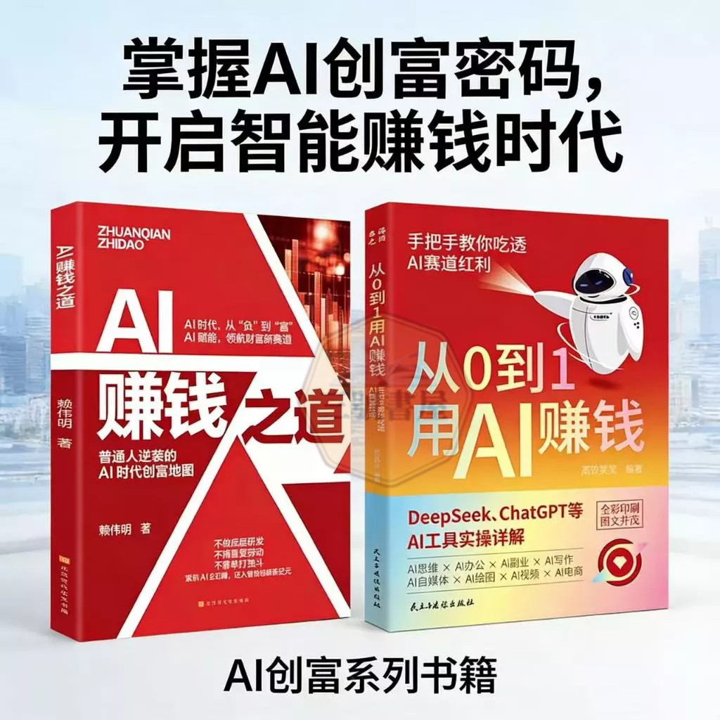 全新⭐AI赚钱之道 从0到1用AI赚钱 AI赚钱新收入 普通人逆袭的Al时代创富地图领航财富新赛道