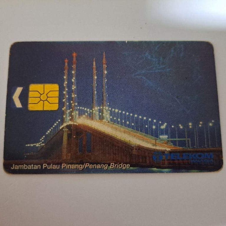 [Jambatan Pulau Pinang / Penang Bridge] Phone Card Telekom Malaysia KadFon Chip Card Used Old Vintage Collectible