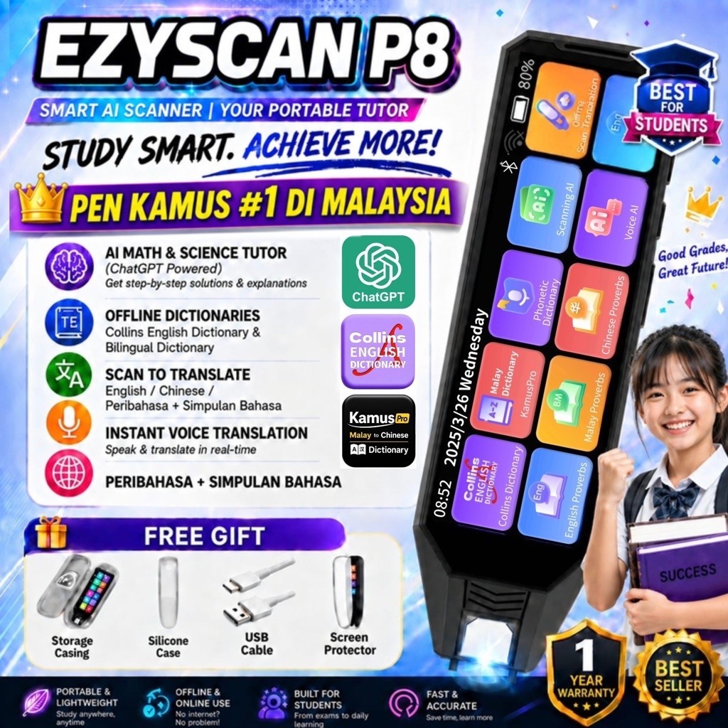 EzyScan - Kamus Pro AI Dictionary Pen & Translator + ChatGPT 词典笔 马来文 英文 华文❗️ CAMERA 翻译 translation ekamus