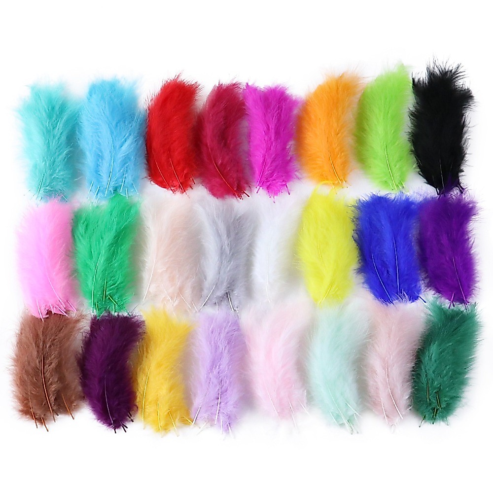 Goose Feather Rooster Natural Swan Plume Bobo Balloon Filling Dreamcatcher Craft Feathers Fur Bulu Ayam Itik Earing Tail