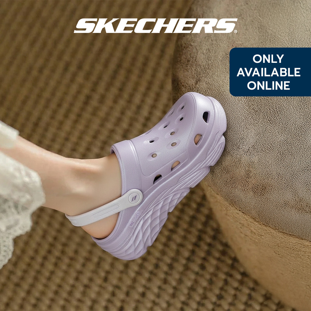 Skechers Online Exclusive Women Foamies Max Cushioning Foamies Shimmer Shoes - 111657-LAV Kasut Sneaker, Perempuan SALE