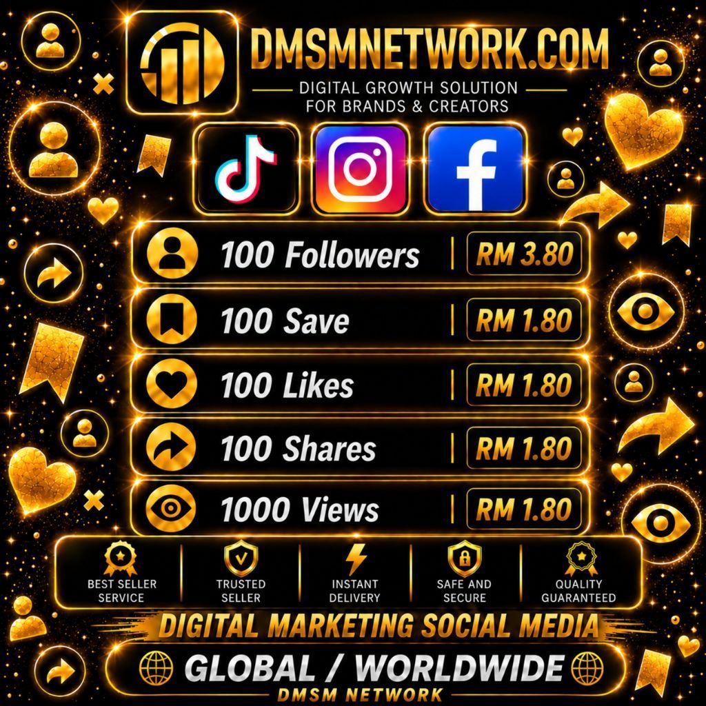 DMSM NETWORK Digital Growth Solution for Social Media Followers Likes Views Shares Global Worldwide