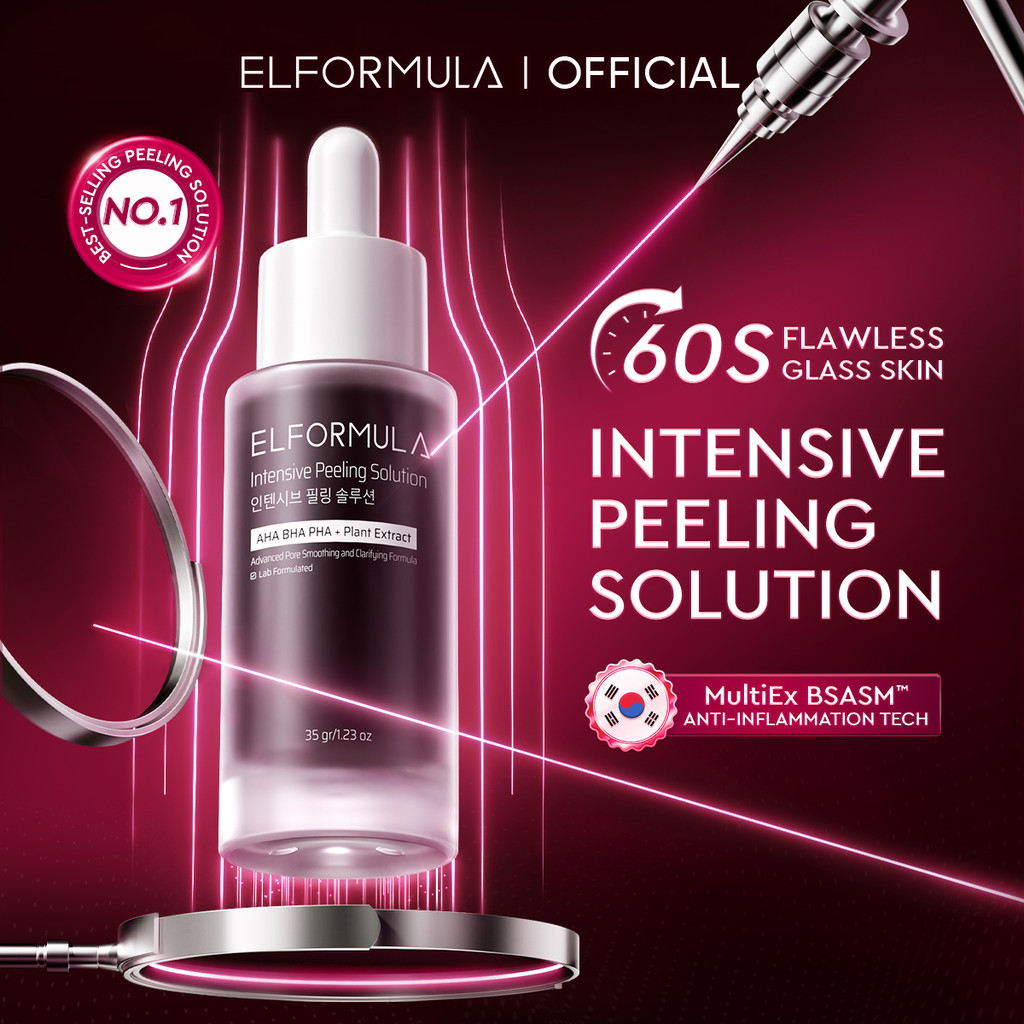 ELFORMULA Intensive Peeling Solution AHA BHA PHA Peeling Serum Exfoliating Dark Spot Whitening Brightening Treatment 35g