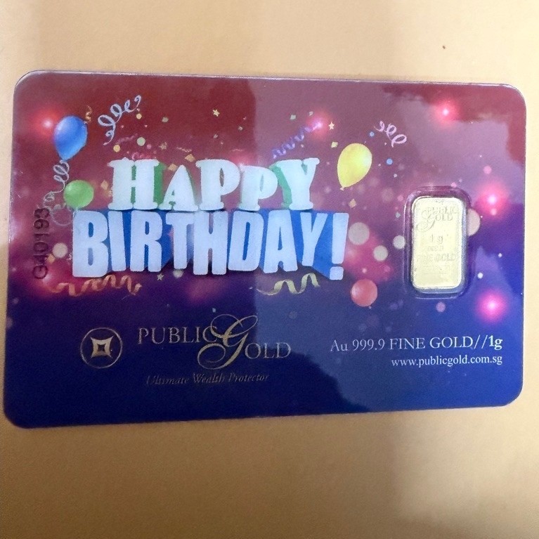 Public Gold 1g (4 ) Fine Gold Au 999.9 Happy Birthday Gold&hellip;