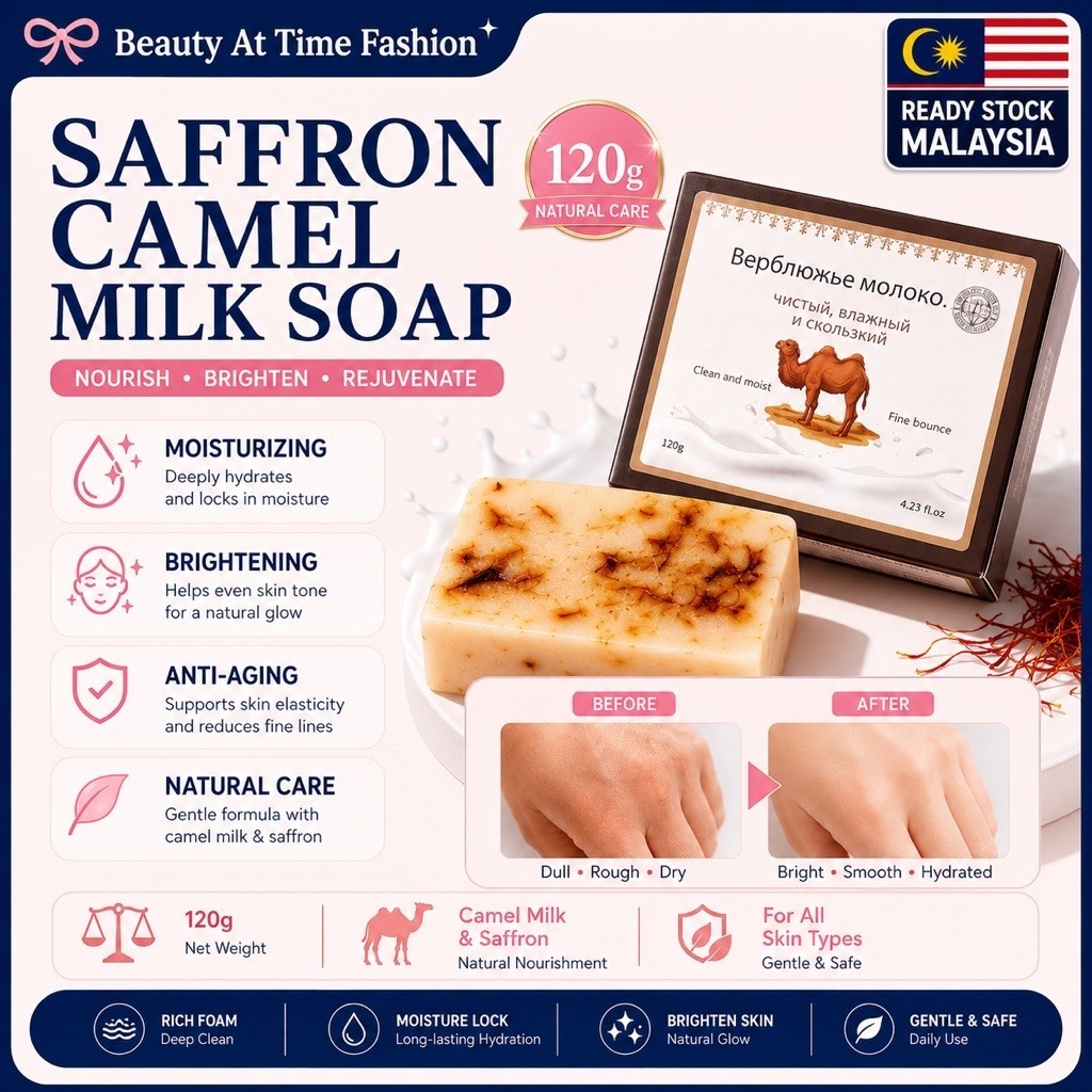Saffron Camel Milk Soap 120g | Gentle Cleanse | Moisturizing | Body