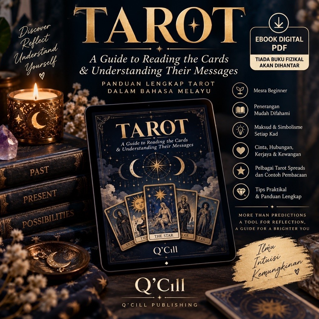 EBOOK TAROT BAHASA MELAYU | Panduan Lengkap Membaca 78 Kad Tarot Untuk Beginner | PDF Digital