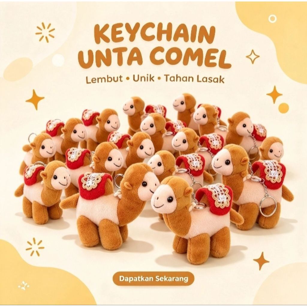 GANTUNGAN UNTA CAMEL DOLL KEYCHAIN 1Dozen 20pcs SOUVENIR GIFT UMRAH HAJI