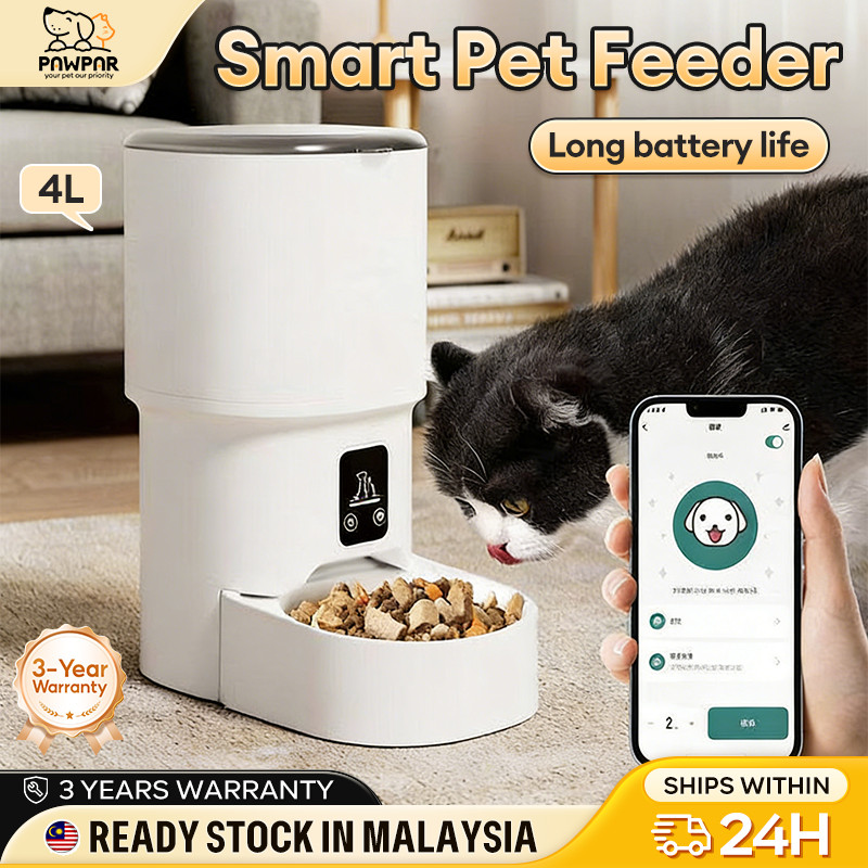 Automatic Pet Feeder Auto Cat Feeder Dog Feeder Button/Wifi 4L Pet Feeder Pet Bowl 宠物自动喂食器