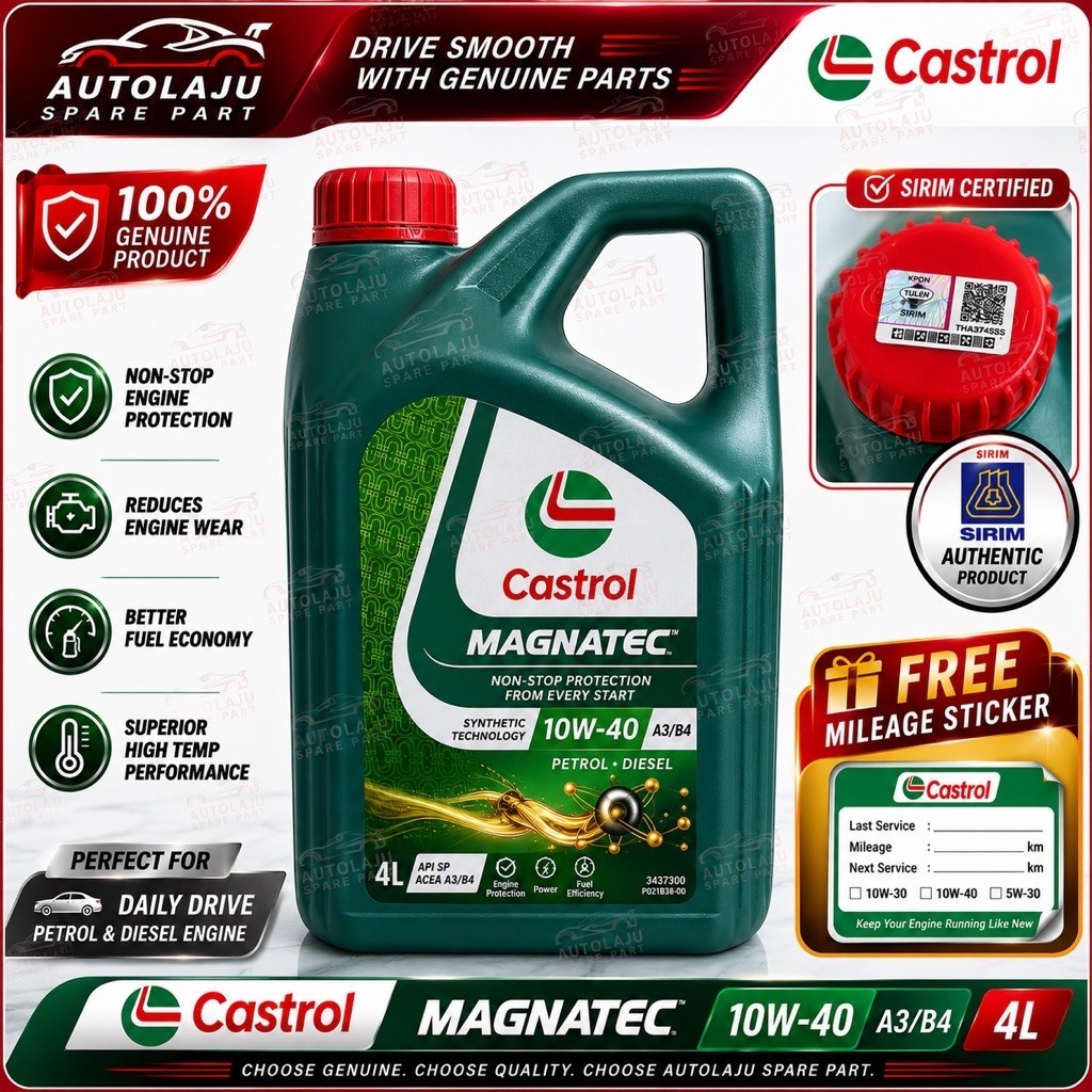 CASTROL MAGNATEC 10W-40 A3/B4 4L SYNTHETIC TECHNOLOGY ENGINE OIL PETROL DIESEL