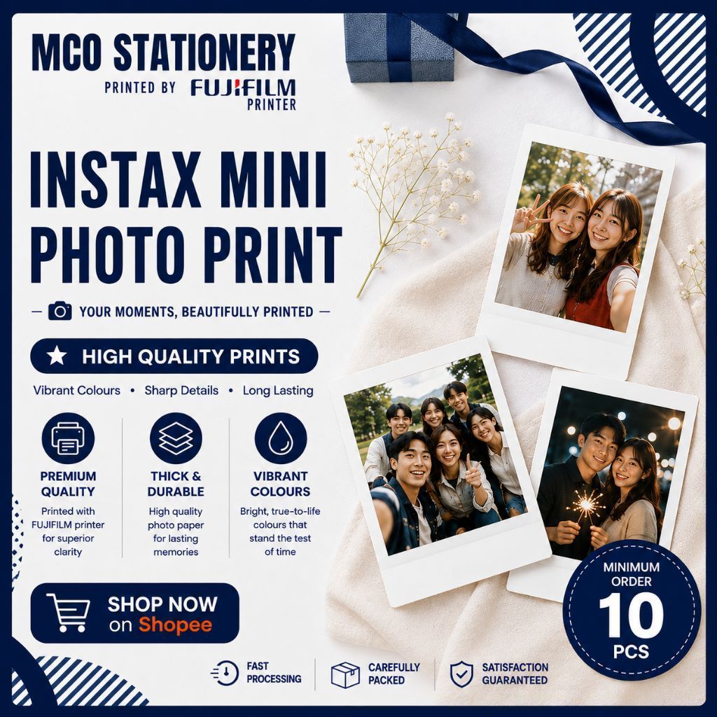 [MINIMUM PURCHASE 10PCS] Fujifilm Photo Paper Instax Mini Photo & Instax Photo Printing