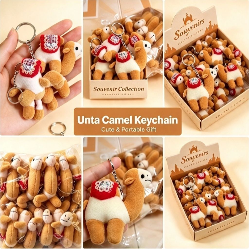 GANTUNGAN 1Dozen 20pcs KEYCHAIN UNTA CAMEL DOLL SOUVENIR UMRAH HAJI GIFT