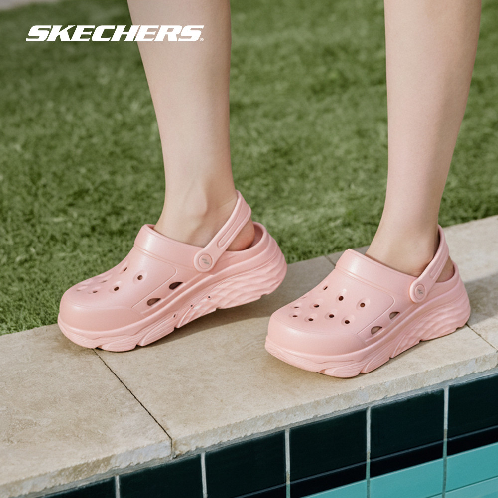 Skechers Online Exclusive Women Foamies Max Cushioning Foamies Shimmer Shoes - 111657-CRL Kasut Sneaker, Perempuan SALE