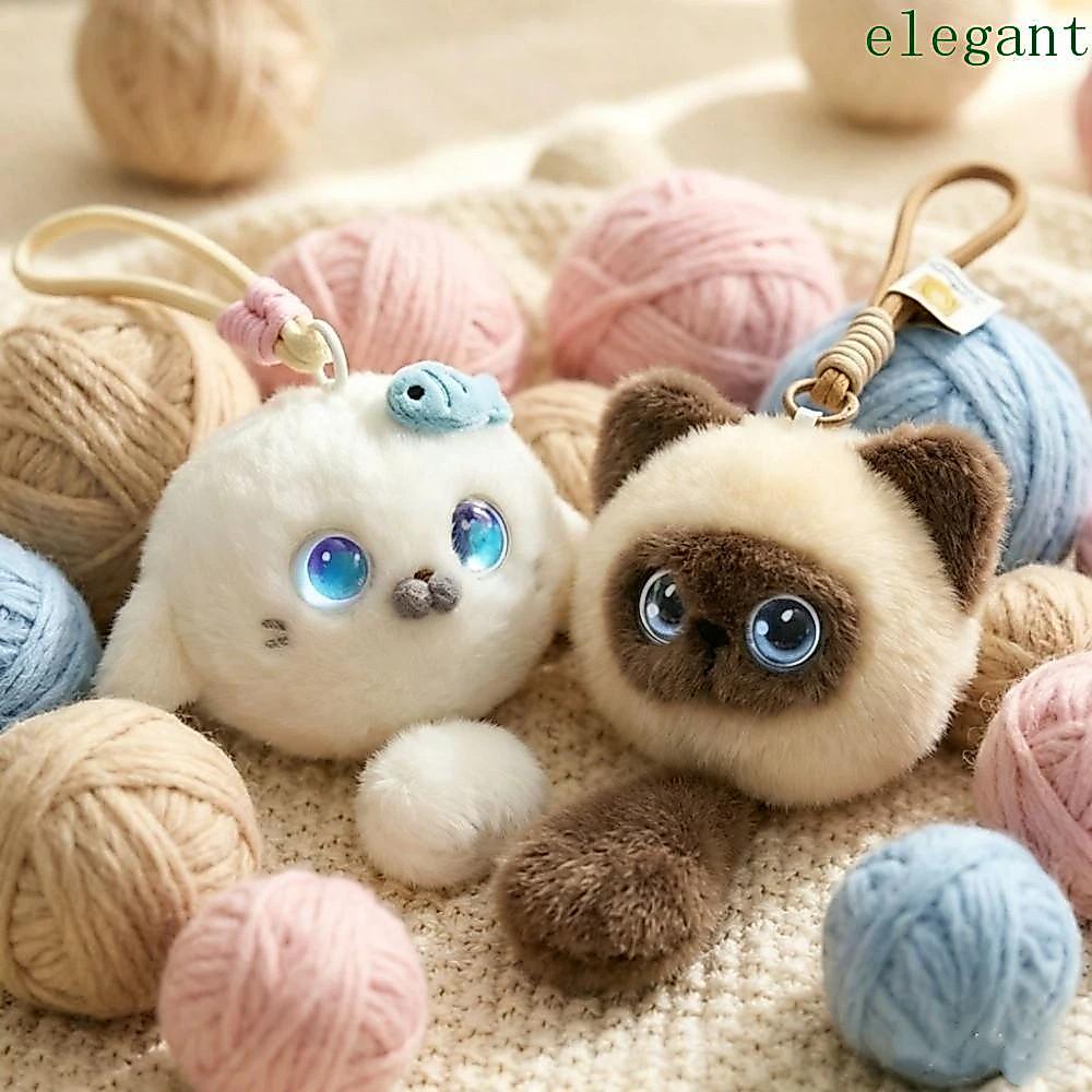 ELEGANT AI Cat Spirit Pendant, Intelligent Voice Communication AI Continuous Dialogue AI Cat Plush Toy, Relaxing Chat AI Cute Pets Personal Companion Voice Chat Toy Pendant