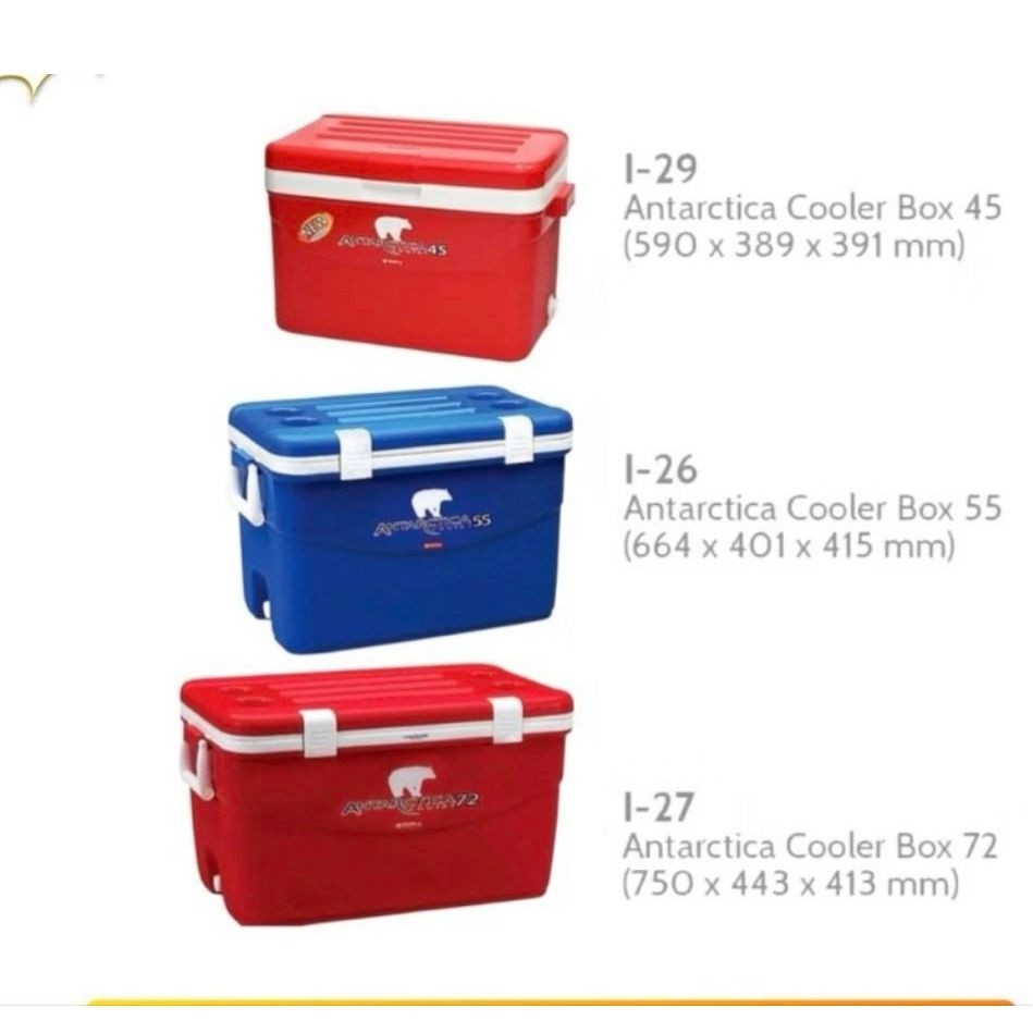 45L 55L 72L Lion star Antarctica Cooler Box  / Ice Box/ Ice Bucket  Picnic Box  Bocong Ais  Tong Ais Bekas Ais Ice Cream