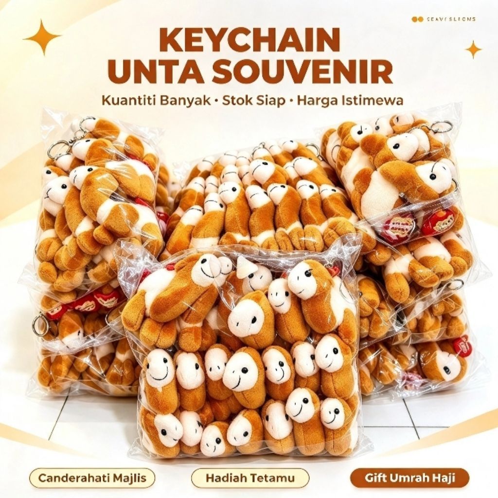 GANTUNGAN 50pcs KEYCHAIN UNTA CAMEL DOLL SOUVENIR GIFT UMRAH HAJI