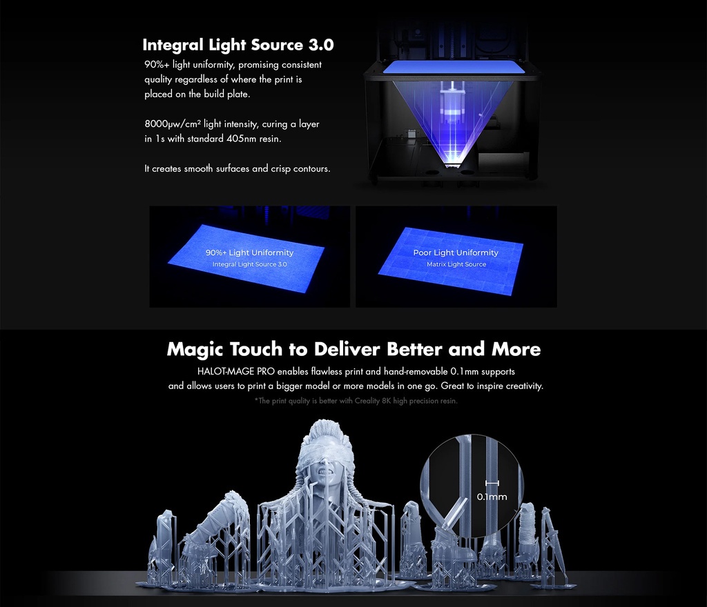 [new arrival] creality halot mage pro hyper speed 170mm/h high 8k resin printing 3d printer 10.3