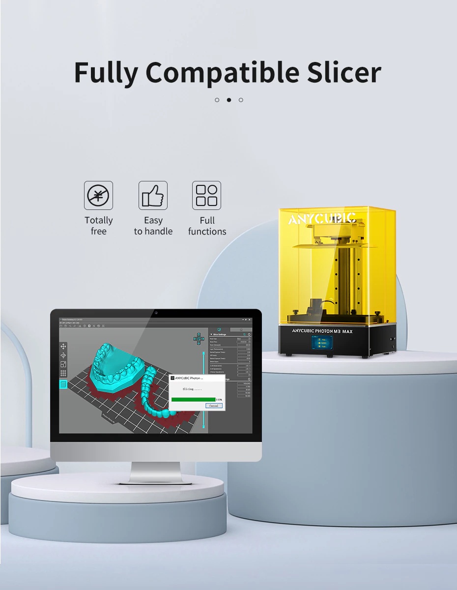 Anycubic photon m3 max 7k mono lcd resin 3d printer with auto resin refill matte fep alternative phrozen sonic mega 8k