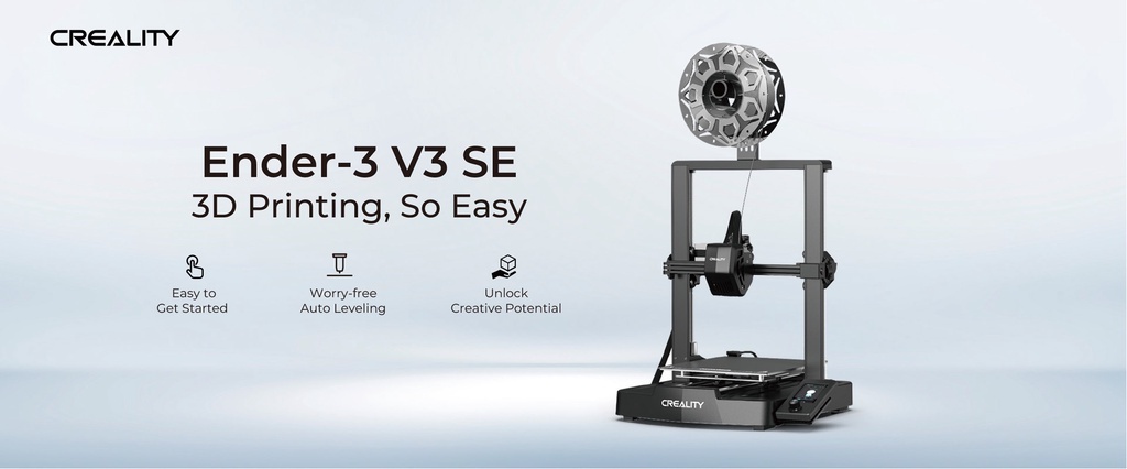 Creality ender 3 v3 se 3d printer fdm printer max 250mm/s printing speed auto leveling, user friendly fdm printer