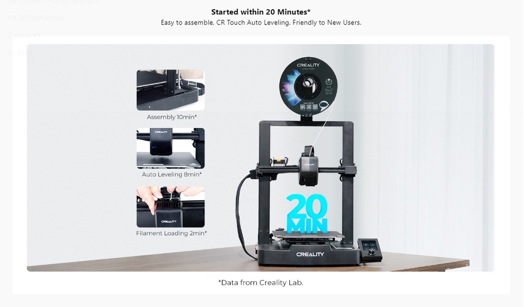 Creality ender 3 v3 se 3d printer fdm printer max 250mm/s printing speed auto leveling, user friendly fdm printer