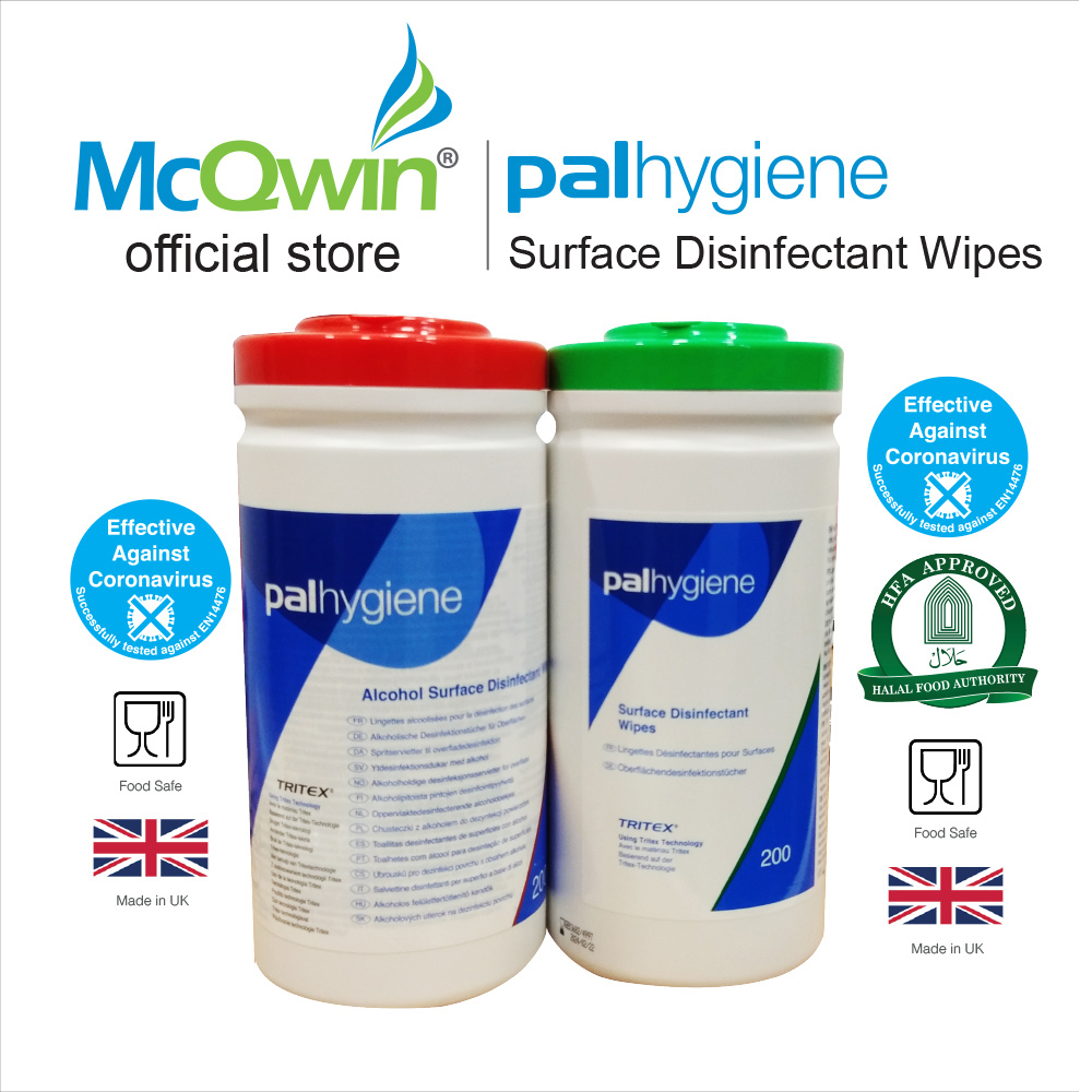 Pal Hygiene NonAlcohol / Alcohol Surface Disinfectant Wipes