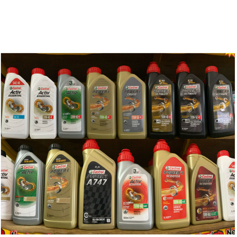 CASTROL 4T ENGINE OIL MALAYSIA 100 ORIGINAL SAE40 ACTIV CRUISE 15W50