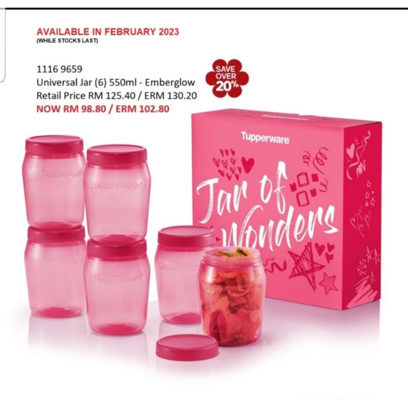 Tupperware Universal Jar 550ml6pcs Shopee Malaysia