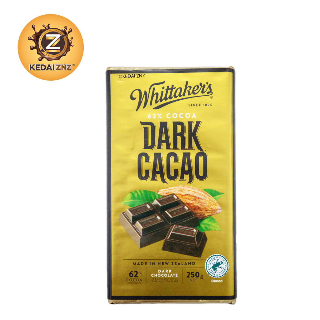 Chocolate Whittakers 62 COCOA DARK CACAO Chocolate Bar 250g Coklat