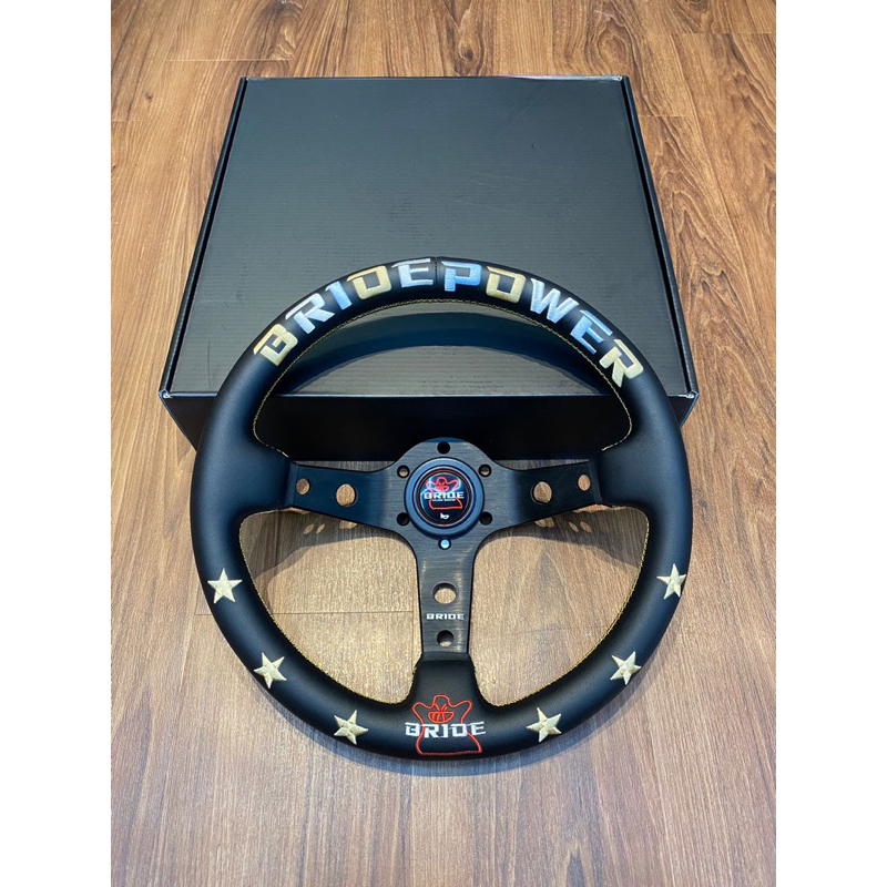 BRIDE STEERING WHEEL LEATHER 320MM DEEP STYLE JAPAN WORDING LIMITED
