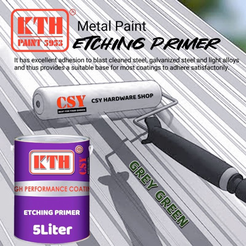 KTH PAINT Etching Primer 5Liter / Undercoat Zink / Undercoat Stainless