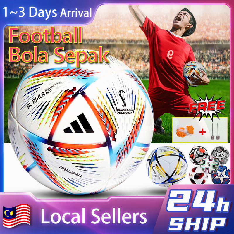 Football Size 5 Bola Sepak Padang AntiSlip Soft PU Leather Soccer Football Soccer Ball world cupr ball niike/adiida ball