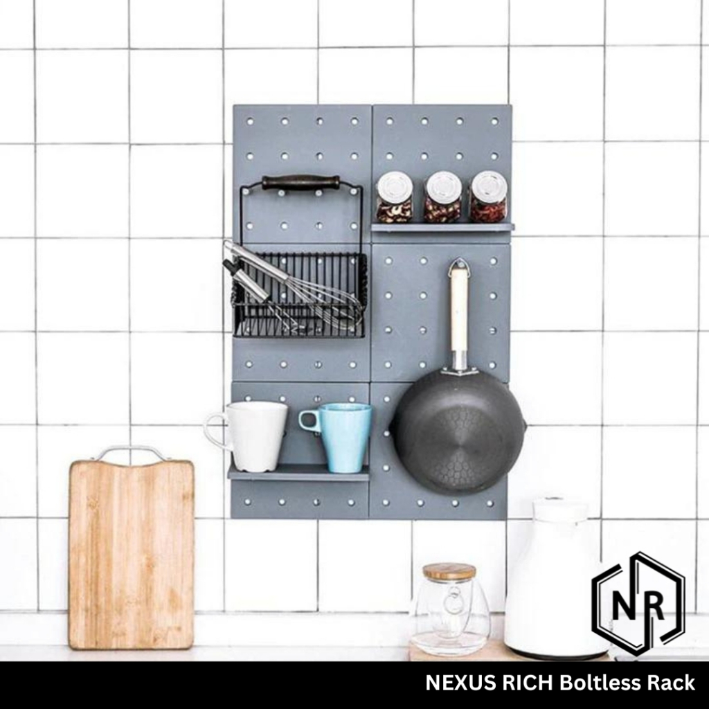 NEXUS DIY Creative Bathroom Wall without Hole Wall Hanging Round Hole Plate Pegboard DIY