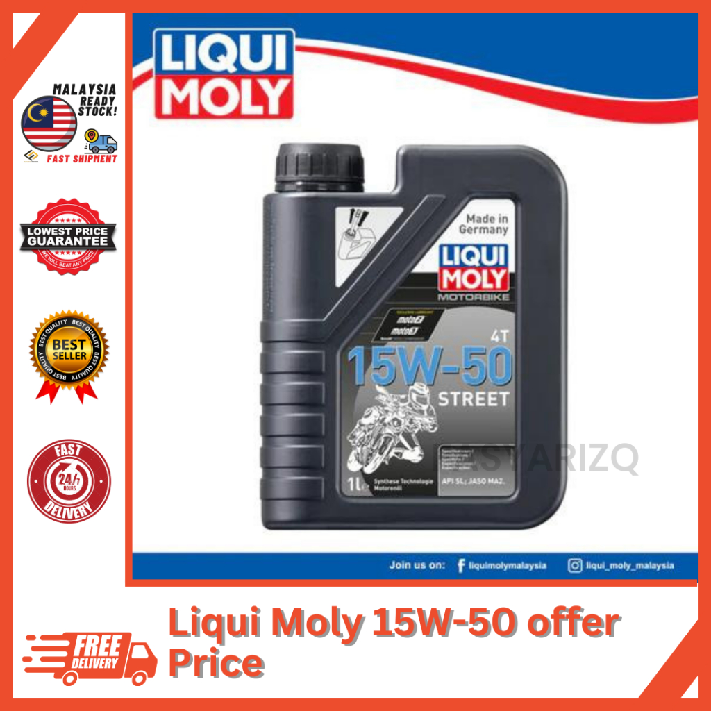 (DIJAMIN ORIGINAL 100 Authorise Dealer) LIQUI MOLY MOTORBIKE 4T 15W50